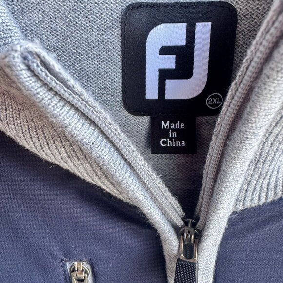 FootJoy Long Sleeve Golf Tech Pullover Wool Blend Windbreaker Men's Size 2XL - Picture 4 of 9